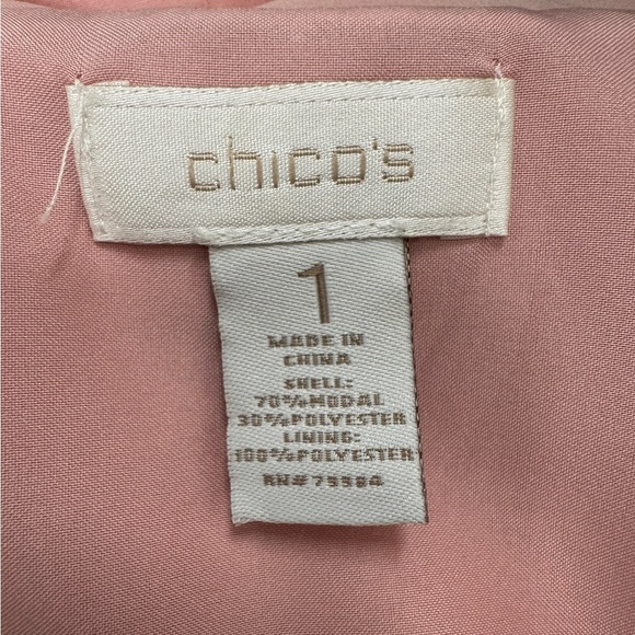 Chico’s Blush Pink Stretch Blazer Jacket – Size 2 (L/12) – Feminine & Polished - Picture 5 of 10
